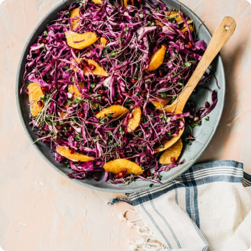 Red Cabbage and Microgreen