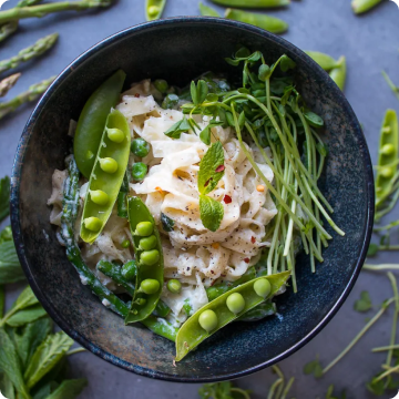 Pea Shoot & Mint Spring Pasta