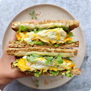 Scrambled Egg and Greens Sandwich