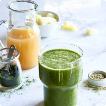 Green Tea, Apple, and Greens